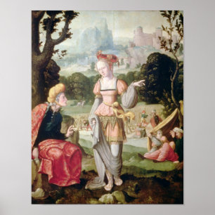 Poster Ruth et Naomi dans le domaine de Boaz, c.1530-40