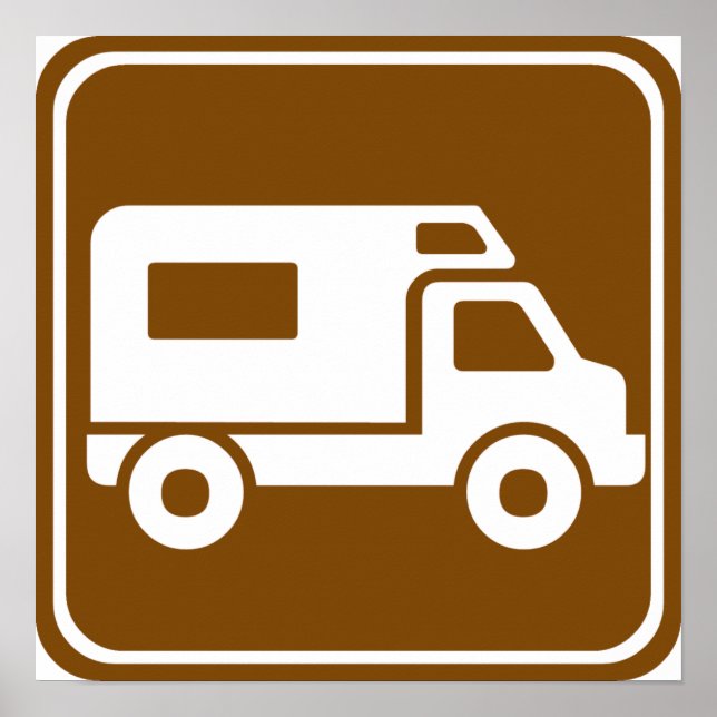 Poster RV Campground Highway Sign (Devant)