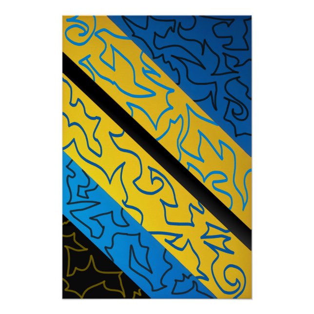 Poster Rythme Abstrait (Devant)