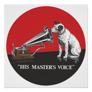 Poster Sa Maîtrise Voix Rouge et Noir Vintage
