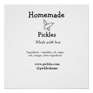 Poster Sachets maison faits avec amour ajouter texte site