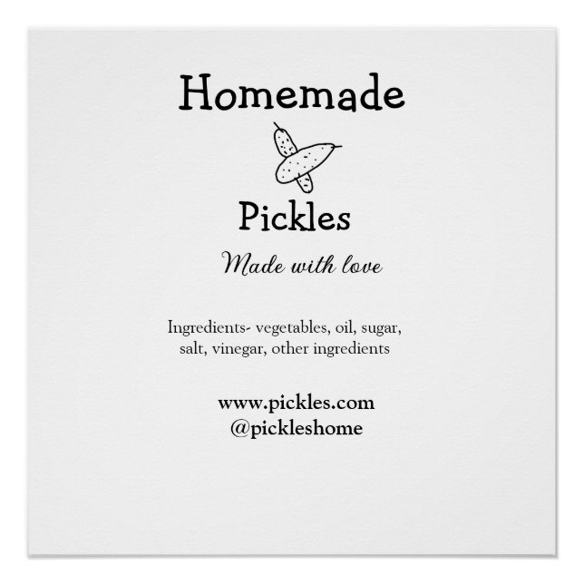 Poster Sachets maison faits avec amour ajouter texte site (Devant)