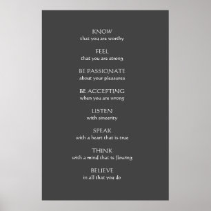 Poster 'Sachez que vous êtes dignes'