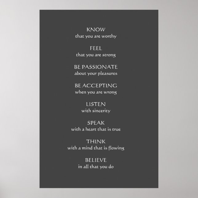 Poster 'Sachez que vous êtes dignes' (Devant)