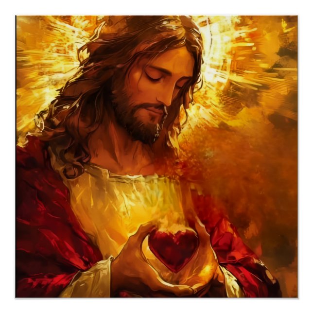 Poster Sacred Heart of Jesus  (Devant)