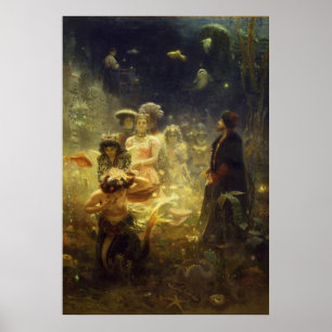 Poster Sadko dans le royaume sous-marin Ilya Repin Mermai