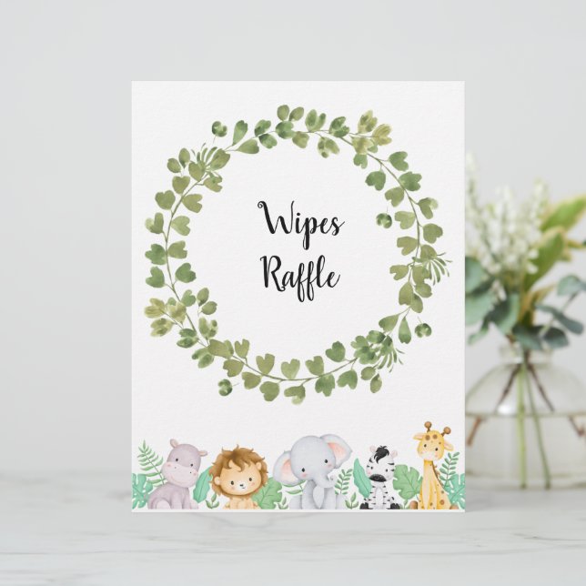 Poster Safari Wipes Raffle (Debout devant)