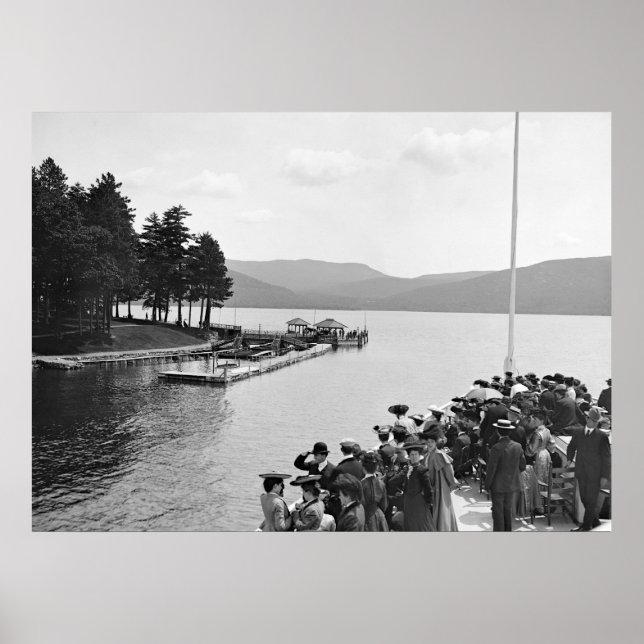 Poster Sagamore Dock, Lake George : 1904 (Devant)