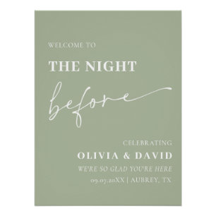 Poster Sage Green La Nuit Avant Le Dîner De La Répétition