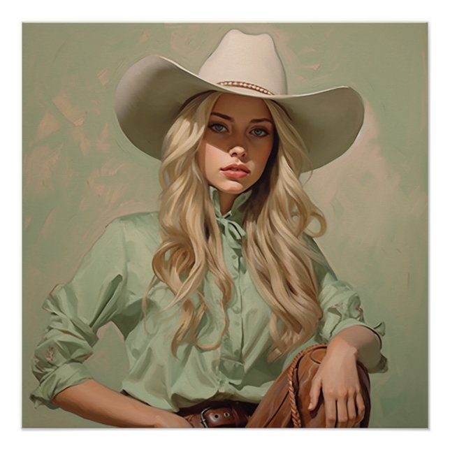 Poster Sage Symphony : Cowgirl Wall Art (Devant)