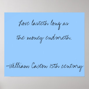 Poster Sagesse du XVe siècle - Amour