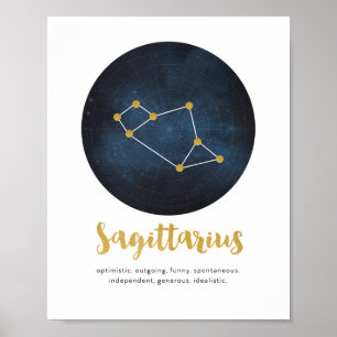 Poster Sagittarius signe étoile imprimer