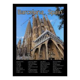 Poster Sagrada Familia, Barcelone
