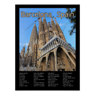 Poster Sagrada Familia, Barcelone