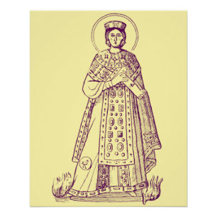 Poster Saint Agnes de Rome mosaïque grecque