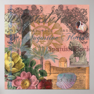 Poster saint augustine florida voyage art antique