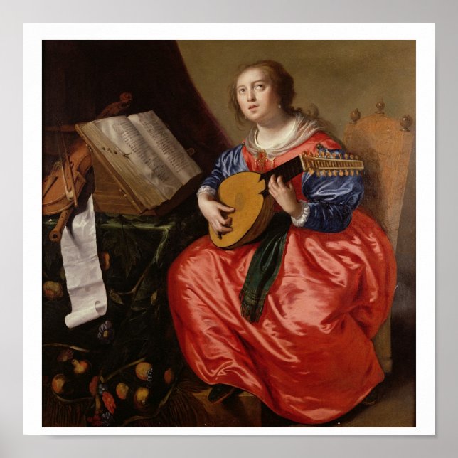 Poster Saint Cecilia (huile sur toile) (Devant)