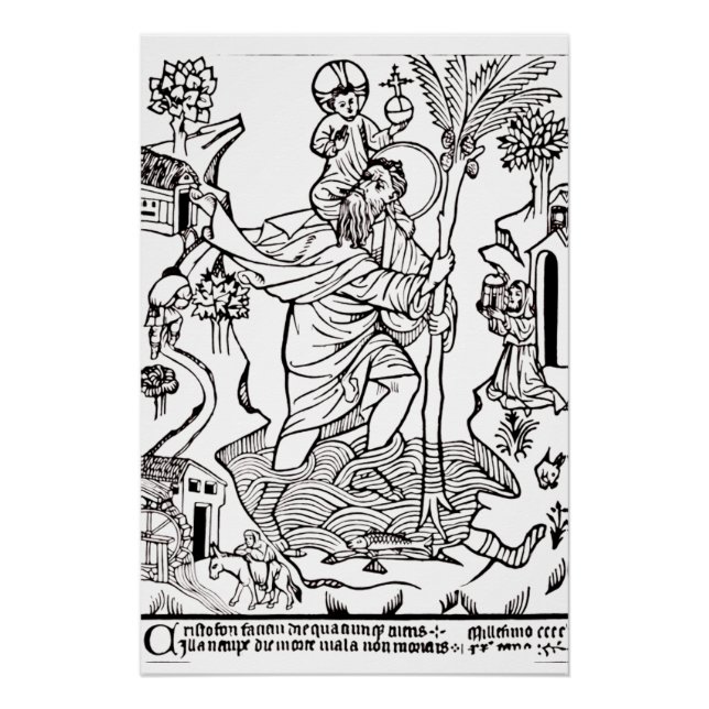 Poster Saint Christophe catholique romain (Devant)