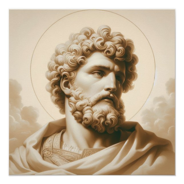 Poster Saint Christopher Oeuvre d'art Protection religieu (Devant)
