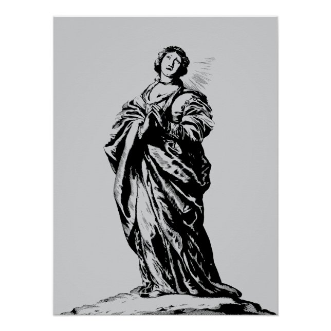 Poster Saint Cunera de Rhenen vierge et martyr (Devant)