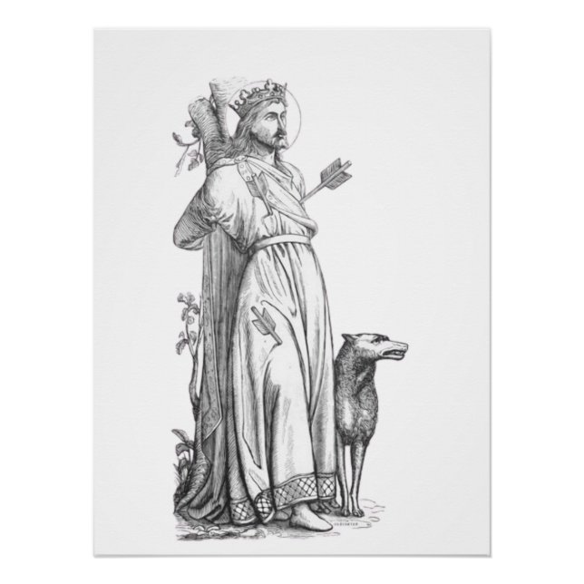 Poster Saint Edmund le Martyr Roi des Anges de l'Est (Devant)