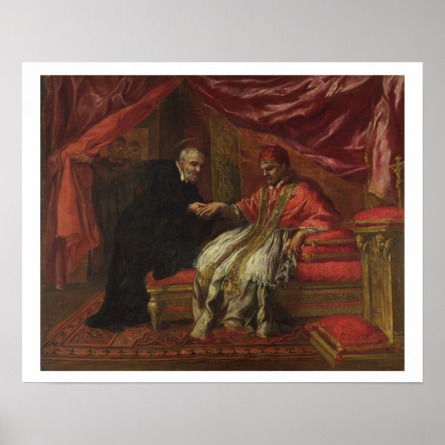 Poster Saint Filippo Neri Curing Pope Clemente VIII (Devant)