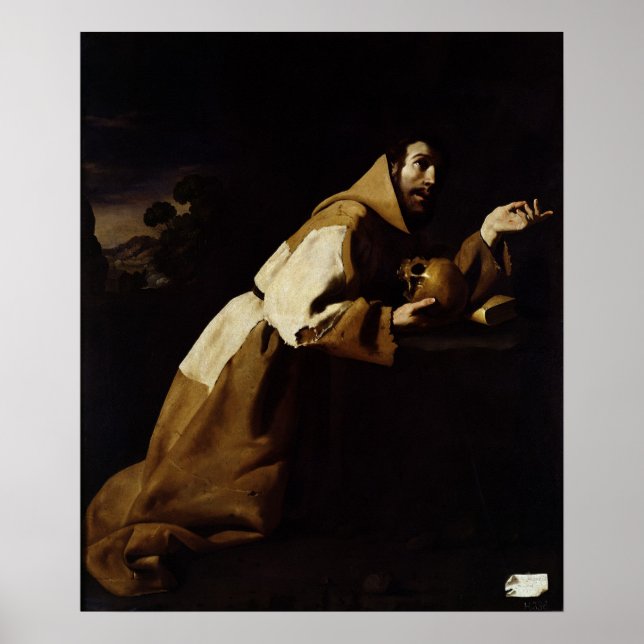 Poster Saint François dans la méditation, 1639 (Devant)