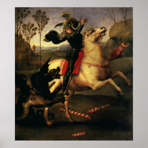 Poster Saint George combattre le dragon par Raphael Sanzi