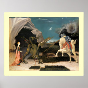 POSTER SAINT GEORGES, DRAGON ET PRINCESSE