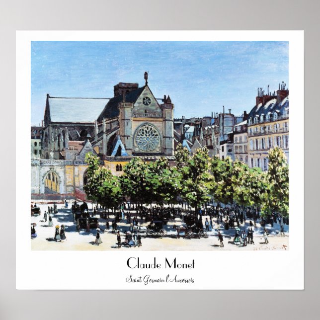 Poster Saint Germain l'Auxerrois Claude Monet (Devant)