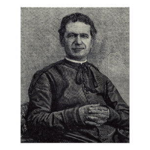 Poster Saint Jean Bosco Patron de la Jeunesse Art Catholi