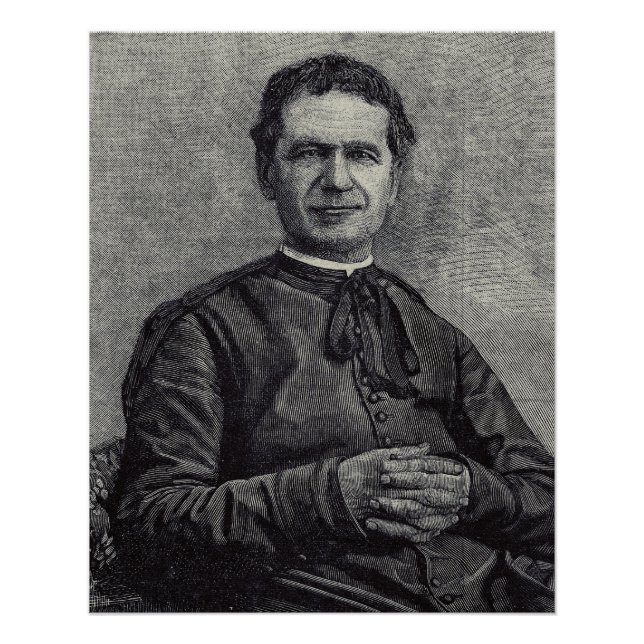 Poster Saint Jean Bosco Patron de la Jeunesse Art Catholi (Devant)