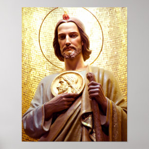 Poster Saint Jude Thaddeus, patron de l'impossible.
