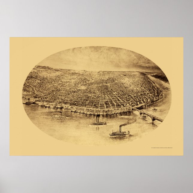 Poster Saint-Louis, MO Carte panoramique - 1897 (Devant)
