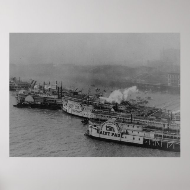 Poster Saint Louis Waterfront 1906 (Devant)