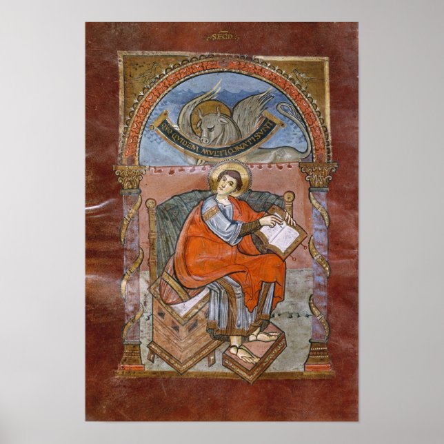 Poster Saint Luc, de l'Évangile de Saint Riquier (Devant)