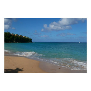 Poster Saint Lucia Beach Paysage tropical