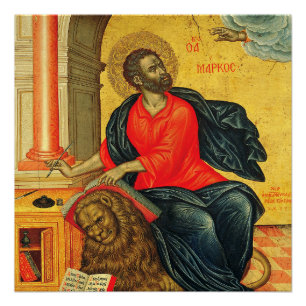 Poster Saint Marc l'icône évangélique orthodoxe