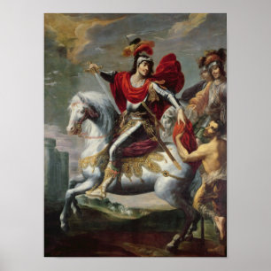 Poster Saint Martin partageant son manteau avec le mendia