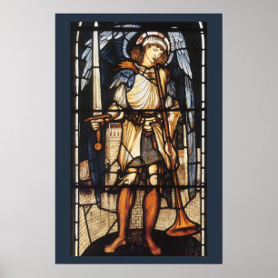 Poster Saint Michael par Sir Edward Coley Burne-Jones