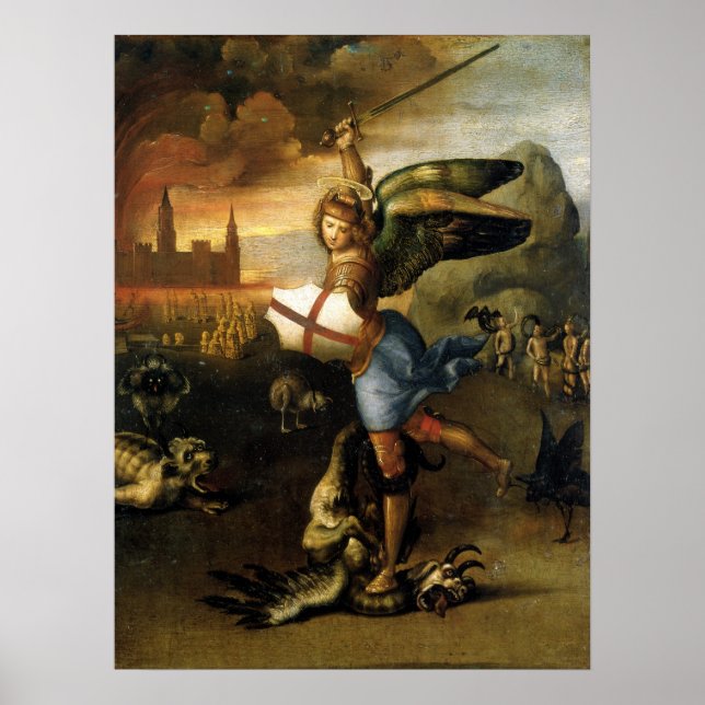 Poster Saint Michel l'Archange - Raphael (Devant)