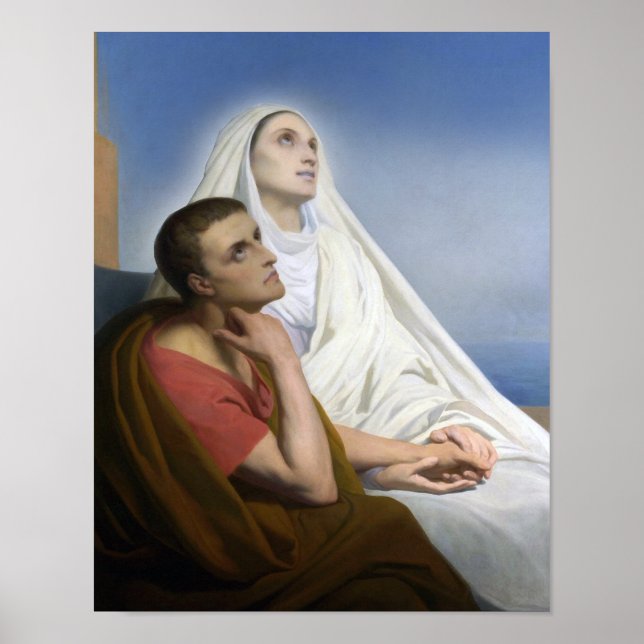Poster Saint Monica et Saint Augustin d'Hippo (Devant)