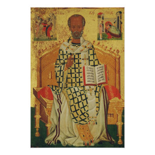 Poster Saint Nicolas de Myra Icon orthodoxe