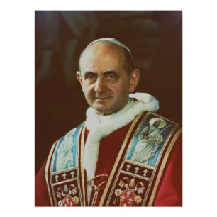 Poster Saint Pape Paul VI Evêque de Rome