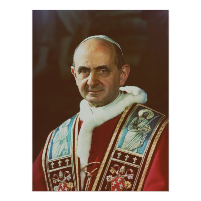 Poster Saint Pape Paul VI Evêque de Rome (Devant)