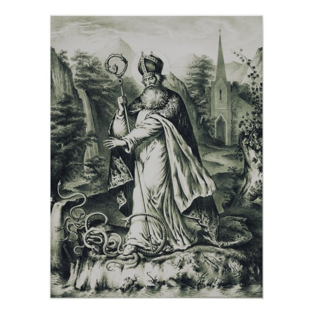 Poster Saint Patrick patron de l'Irlande (Devant)