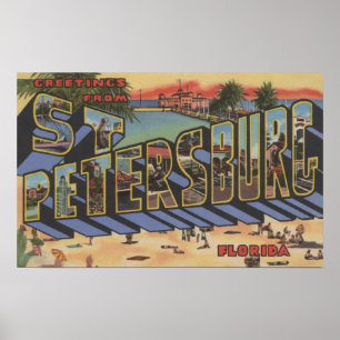 Poster Saint-Pétersbourg, Floride - Scènes de grandes let