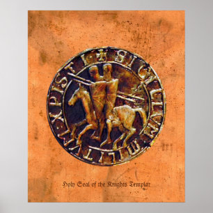 Poster Saint Sceau des Chevaliers Templiers Art religieux