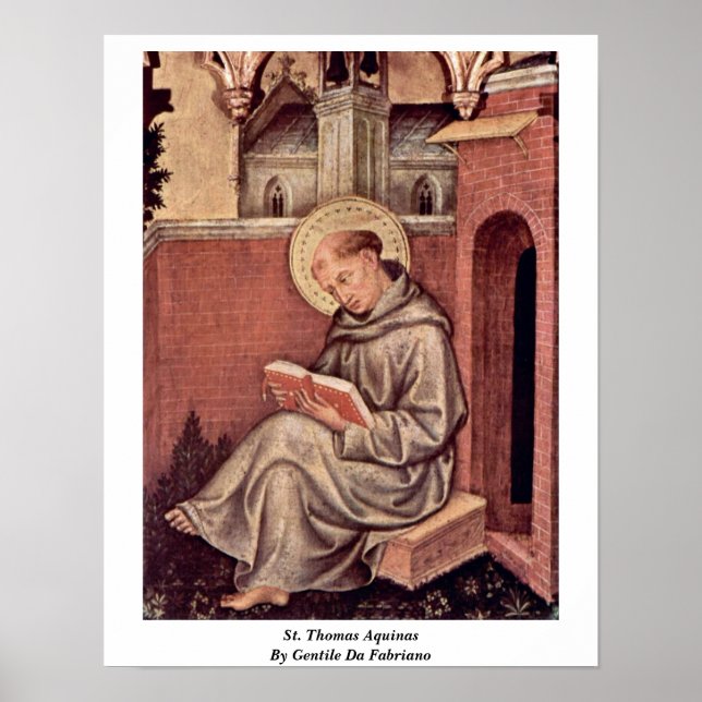 Poster Saint Thomas D'Aquin Par Gentile Da Fabriano (Devant)