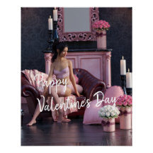 Saint Valentin Beauté en Lingerie sur le canapé